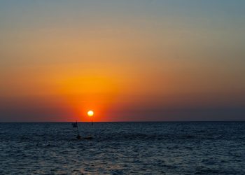 Autumn Equinox a Restorative Yoga Journey sunset over sea in St Leonards on Sea
